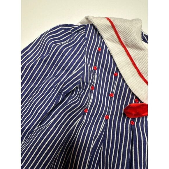 VTG Polly Flinders Hand Smocked Sailor Dress Toddler Size 2T 4th Of July - Picture 7 of 7
